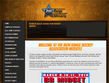 Tablet Screenshot of ironrangehockey.com